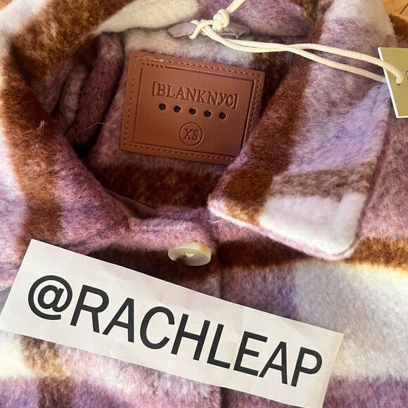 Blank NYC Plaid Shirt Jacket in Voyager size XS - Picture 6 of 7